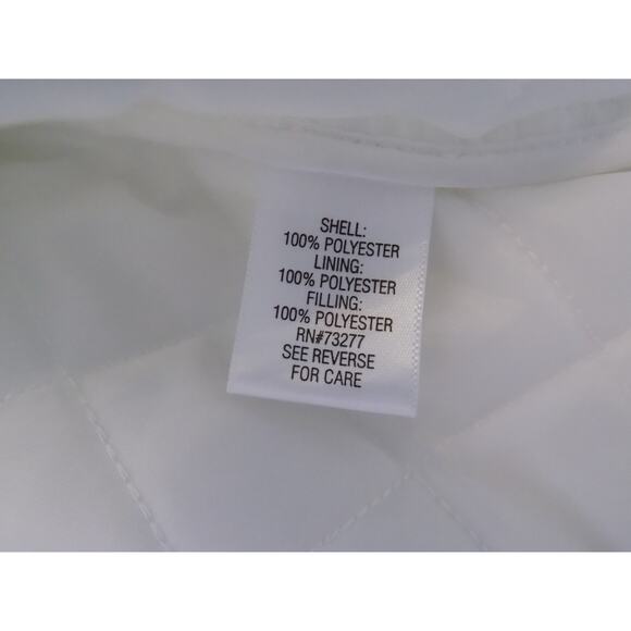 Croft & Barrow white quilted jacket coat zip front size XL - Picture 8 of 8